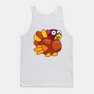 Chicken Turkey (a normal eye and facing the right side) - Thanksgiving Tank Top